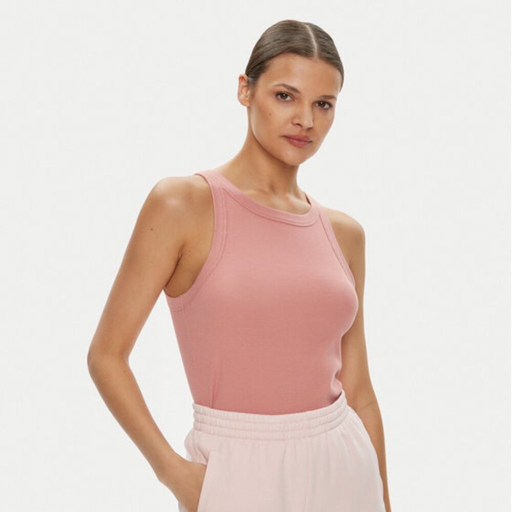 Gap Rib Halter Tank Top in Rosa Color Sz S